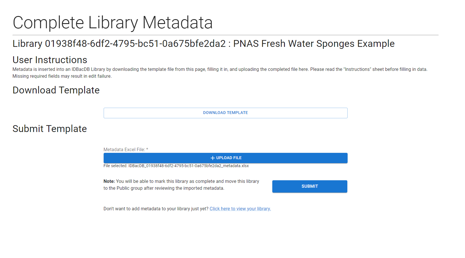 Import Metadata